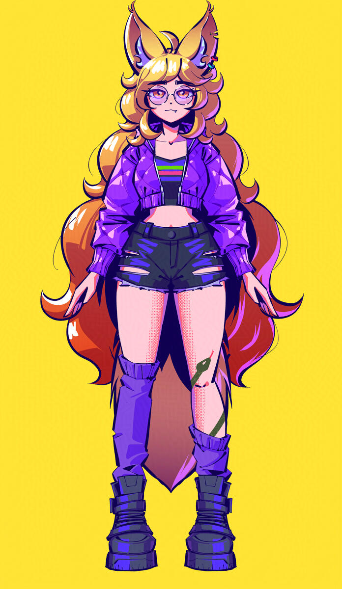 acuteferal's Live2D model artwork by altwork, showing model with primary jacket.